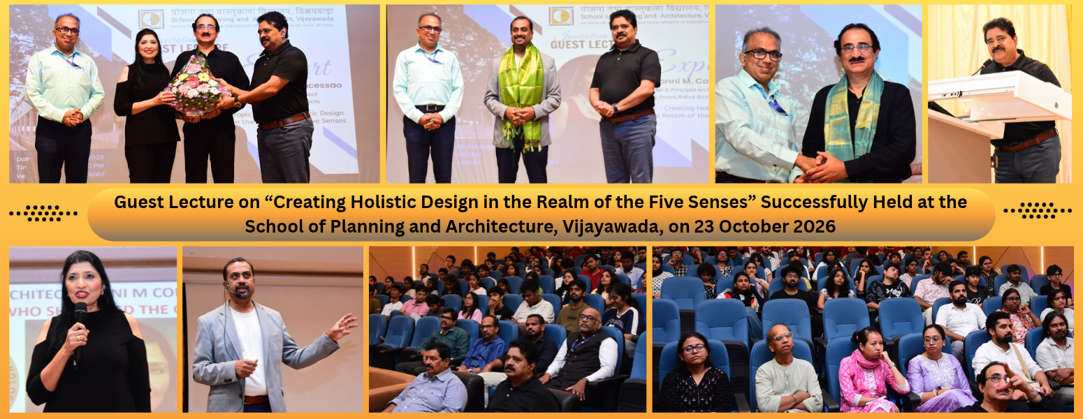 Creating Holistic Design in the Realm of the Five Senses — Event at SPA Vijayawada 2026. Click to view details.